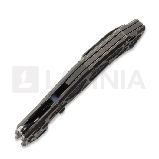 Olamic Cutlery Soloist M390 Agent סכין מתקפלת, Geometric Carving