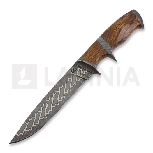 Nôž Olamic Cutlery Suna Nickel Mosaic Damascus, ironwood