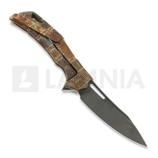 Couteau pliant Olamic Cutlery Swish Elmax Slicer, Antique Entropic Space Trash