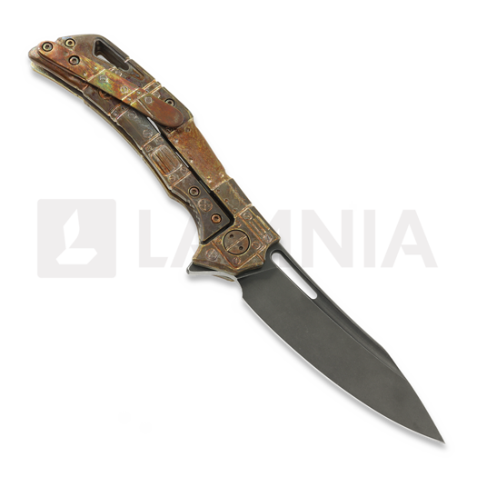 Couteau pliant Olamic Cutlery Swish Elmax Slicer, Antique Entropic Space Trash