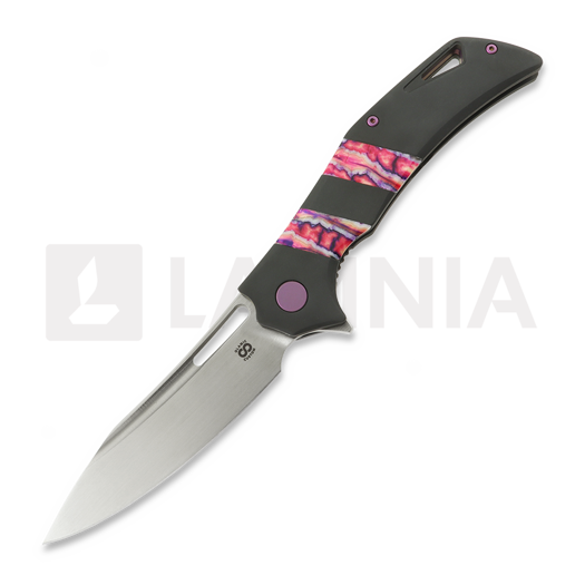 Olamic Cutlery Swish Elmax Slicer sulankstomas peilis, Aphotic Ti & Mammoth Tooth