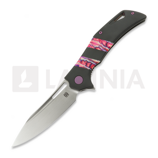 Olamic Cutlery Swish Elmax Slicer foldekniv, Aphotic Ti & Mammoth Tooth