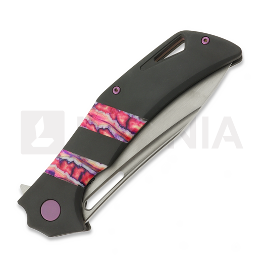 Olamic Cutlery Swish Elmax Slicer sulankstomas peilis, Aphotic Ti & Mammoth Tooth