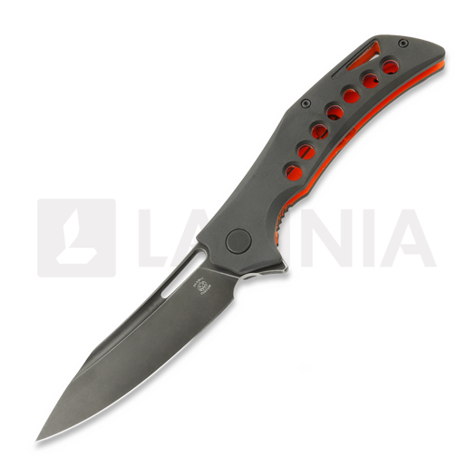 Couteau pliant Olamic Cutlery Swish Elmax Slicer, Hole Pattern Gunkote