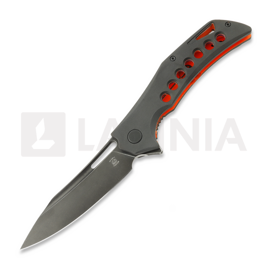 Couteau pliant Olamic Cutlery Swish Elmax Slicer, Hole Pattern Gunkote