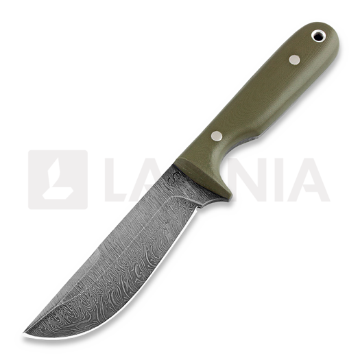 Faca de caça Olamic Cutlery Utility Skinner, verde oliva