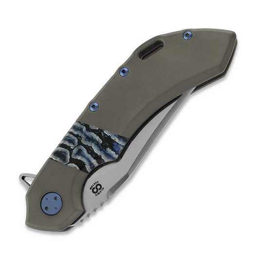 Olamic Cutlery Wayfarer 247 Bowie, Dark Blast Titanium, Satin