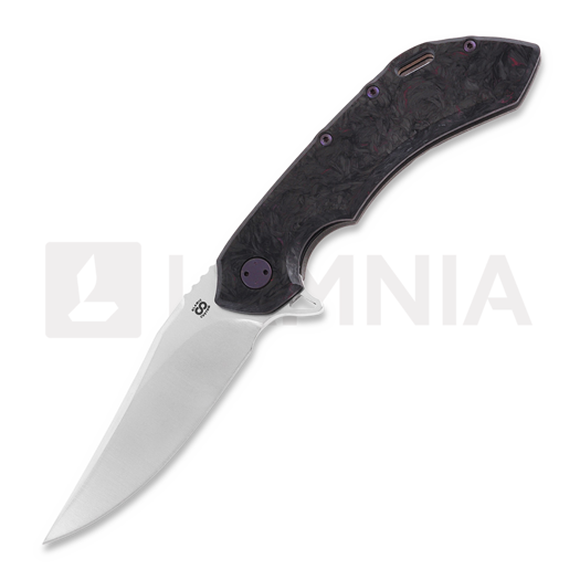 Olamic Cutlery Wayfarer 247 Bowie sulankstomas peilis, Dark Matter, Purple