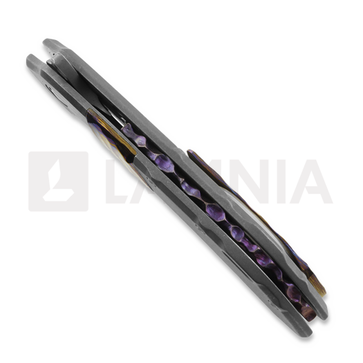 Briceag Olamic Cutlery Wayfarer 247 Bowie, Titanium/Timascus, Stonewashed