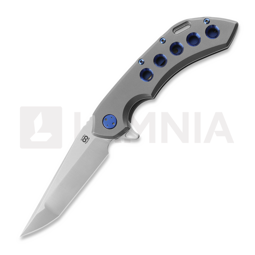 Olamic Cutlery Wayfarer 247 Companto összecsukható kés, Light Blast Titanium, Satin