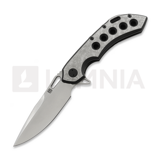 Olamic Cutlery Wayfarer 247 CTS-XHP Drop Point סכין מתקפלת, Blasted Ti & Fedokume