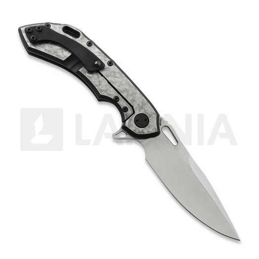 Складной нож Olamic Cutlery Wayfarer 247 CTS-XHP Drop Point, Blasted Ti & Fedokume