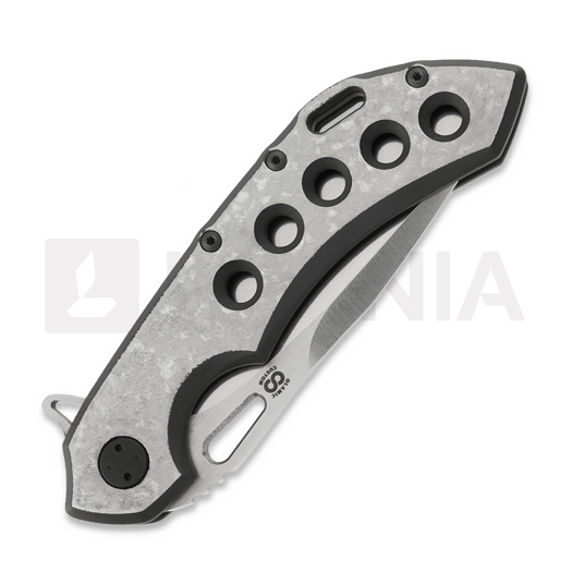 Couteau pliant Olamic Cutlery Wayfarer 247 CTS-XHP Drop Point, Blasted Ti & Fedokume