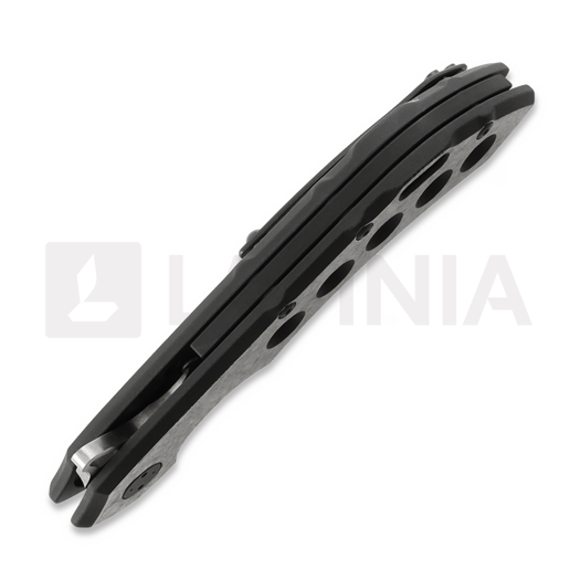 Couteau pliant Olamic Cutlery Wayfarer 247 CTS-XHP Drop Point, Blasted Ti & Fedokume