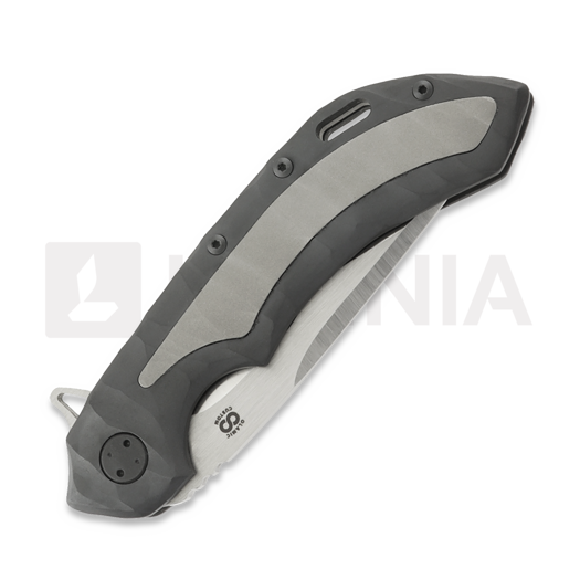 Olamic Cutlery Wayfarer 247 CTS-XHP Suna sulankstomas peilis, Black Rocks Sculpted