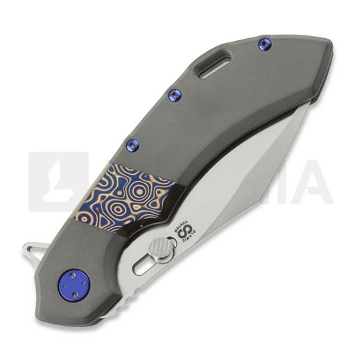 Olamic Cutlery Wayfarer 247 Cutlass, Dark Blast Ti/Fedokume, Satin