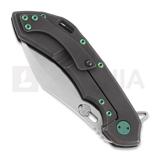 Olamic Cutlery Wayfarer 247 Cutlass sulankstomas peilis, Dark Matter, Green