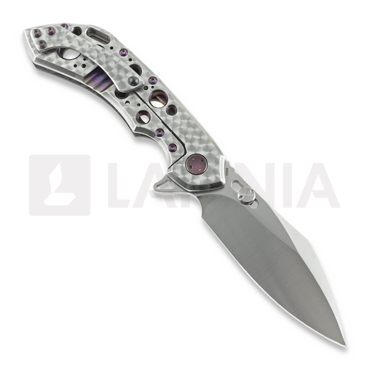Olamic Cutlery Wayfarer 247 Cutlass sulankstomas peilis, Dark Matter, Purple Show Side