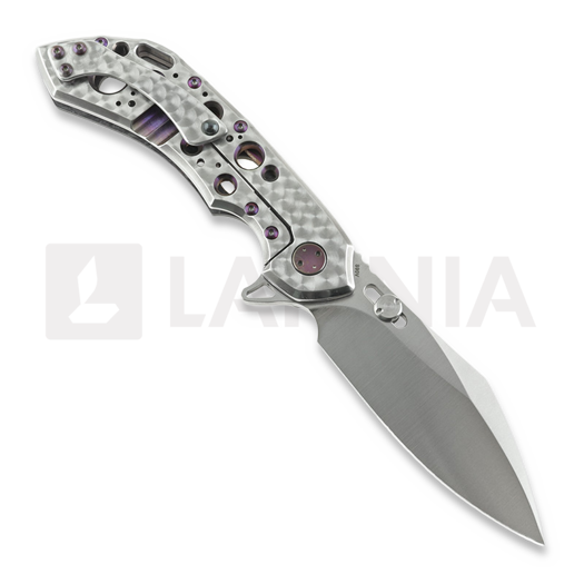 Olamic Cutlery Wayfarer 247 Cutlass kääntöveitsi, Dark Matter, Purple Show Side