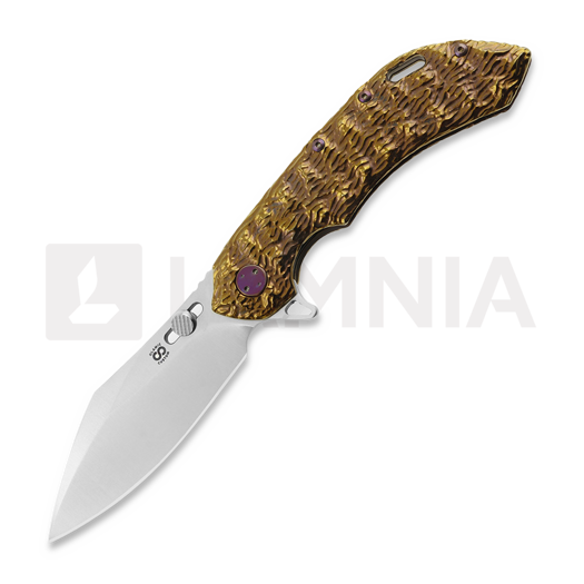 Складний ніж Olamic Cutlery Wayfarer 247 Cutlass, Molten/Scalloped Ti, Satin