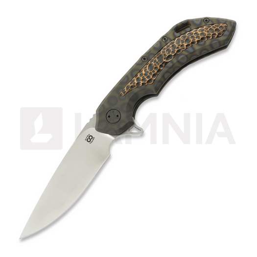 Coltello pieghevole Olamic Cutlery Wayfarer 247 Drop Point, Copper Inlay