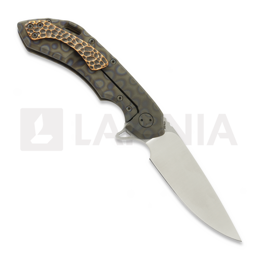 Coltello pieghevole Olamic Cutlery Wayfarer 247 Drop Point, Copper Inlay
