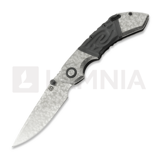 Coltello pieghevole Olamic Cutlery Wayfarer 247 Drop Point, Double Faux Bolsters Flow Molten