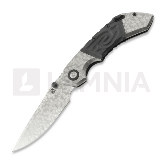 Coltello pieghevole Olamic Cutlery Wayfarer 247 Drop Point, Double Faux Bolsters Flow Molten