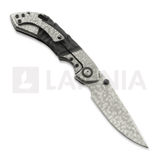 Coltello pieghevole Olamic Cutlery Wayfarer 247 Drop Point, Double Faux Bolsters Flow Molten