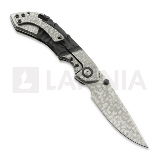 Coltello pieghevole Olamic Cutlery Wayfarer 247 Drop Point, Double Faux Bolsters Flow Molten