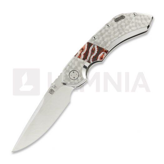 Olamic Cutlery Wayfarer 247 FD CTS-XHP DP foldekniv, Jeweled Ti & Mammoth Tooth