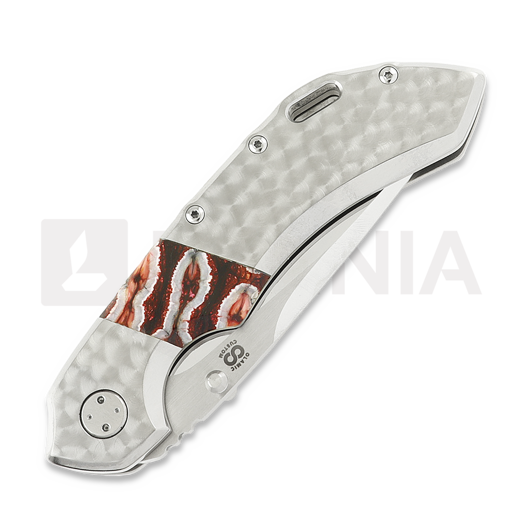 Olamic Cutlery Wayfarer 247 FD CTS-XHP DP sulankstomas peilis, Jeweled Ti & Mammoth Tooth