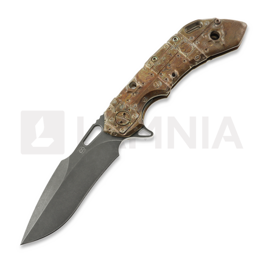Olamic Cutlery Wayfarer 247 Harpoon, Space Trash, Stonewash PVD