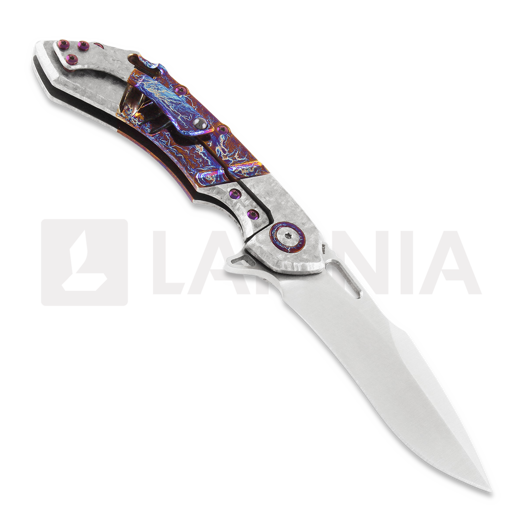 Olamic Cutlery Wayfarer 247 M390 Harpoon sulankstomas peilis