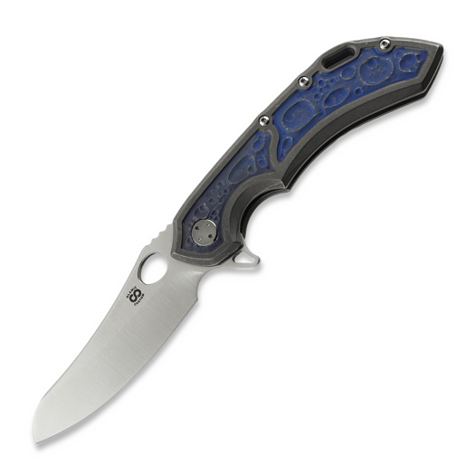 Olamic Cutlery Wayfarer 247 Mouflon, Blue+Bronze Stonewash Ti, Satin