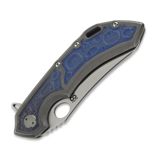 Olamic Cutlery Wayfarer 247 Mouflon, Blue+Bronze Stonewash Ti, Satin
