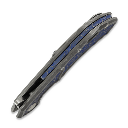 Olamic Cutlery Wayfarer 247 Mouflon, Blue+Bronze Stonewash Ti, Satin