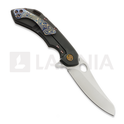 Couteau pliant Olamic Cutlery Wayfarer 247 Mouflon, Carbon Fiber Fedokume Inlay Show Side
