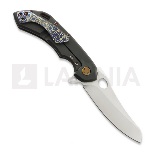 Couteau pliant Olamic Cutlery Wayfarer 247 Mouflon, Carbon Fiber Fedokume Inlay Show Side