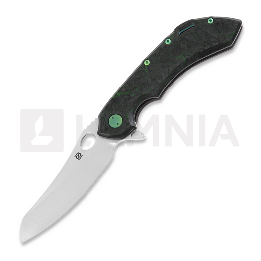 Coltello pieghevole Olamic Cutlery Wayfarer 247 Mouflon, Dark Matter, Green