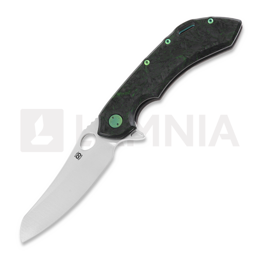 Olamic Cutlery Wayfarer 247 Mouflon 折り畳みナイフ, Dark Matter, Green