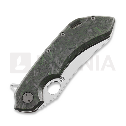 Couteau pliant Olamic Cutlery Wayfarer 247 Mouflon, Fatcarbon DM Green