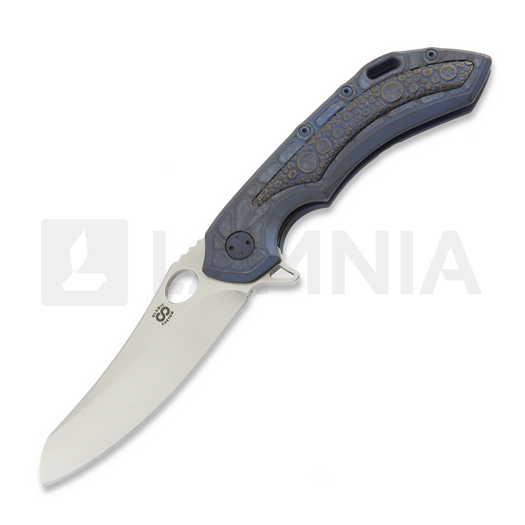 Coltello pieghevole Olamic Cutlery Wayfarer 247 Mouflon, Titanium Inlay Hand Carved
