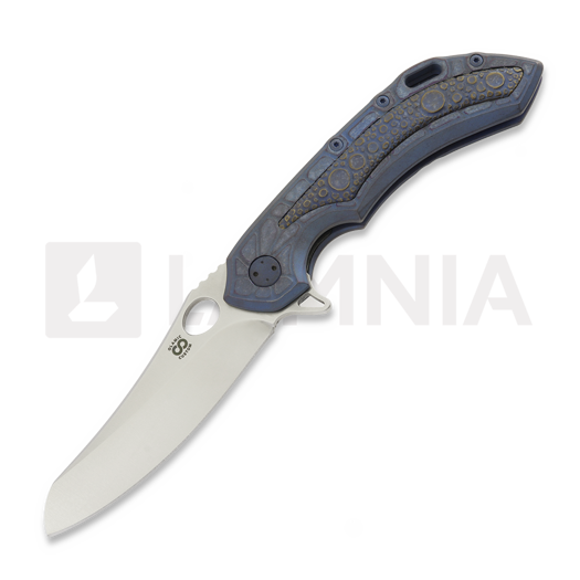 Coltello pieghevole Olamic Cutlery Wayfarer 247 Mouflon, Titanium Inlay Hand Carved