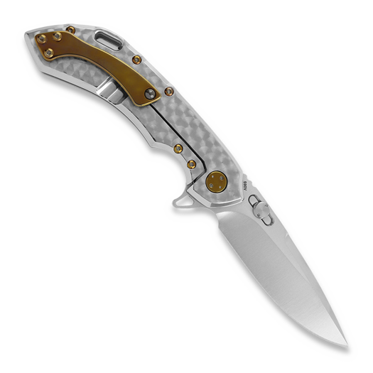 Olamic Cutlery Wayfarer 247 Purist sulankstomas peilis, Jeweled Ti, Satin
