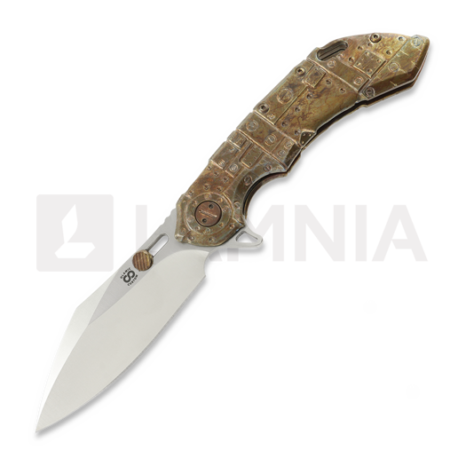 Olamic Cutlery Wayfarer 247 S90V Cutlass összecsukható kés, Space Trash
