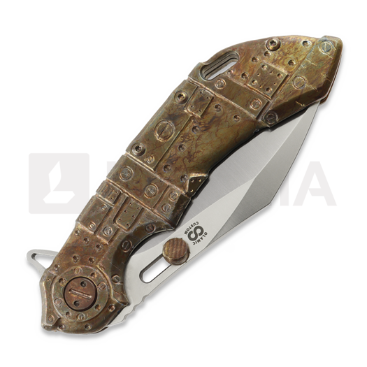 Olamic Cutlery Wayfarer 247 S90V Cutlass sulankstomas peilis, Space Trash