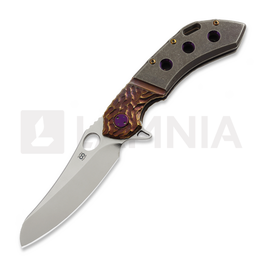 มีดพับ Olamic Cutlery Wayfarer 247 S90V Mouflon, Stonewash Ti & Molten