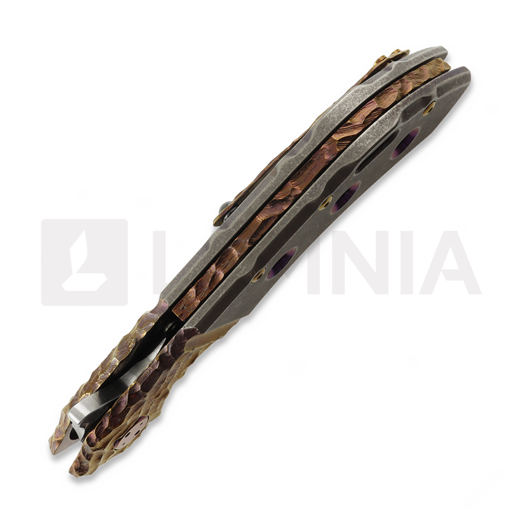 Couteau pliant Olamic Cutlery Wayfarer 247 S90V Mouflon, Stonewash Ti & Molten