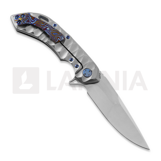 Складний ніж Olamic Cutlery Wayfarer 247 Suna, Scalloped Orange Peel Ti, Polished